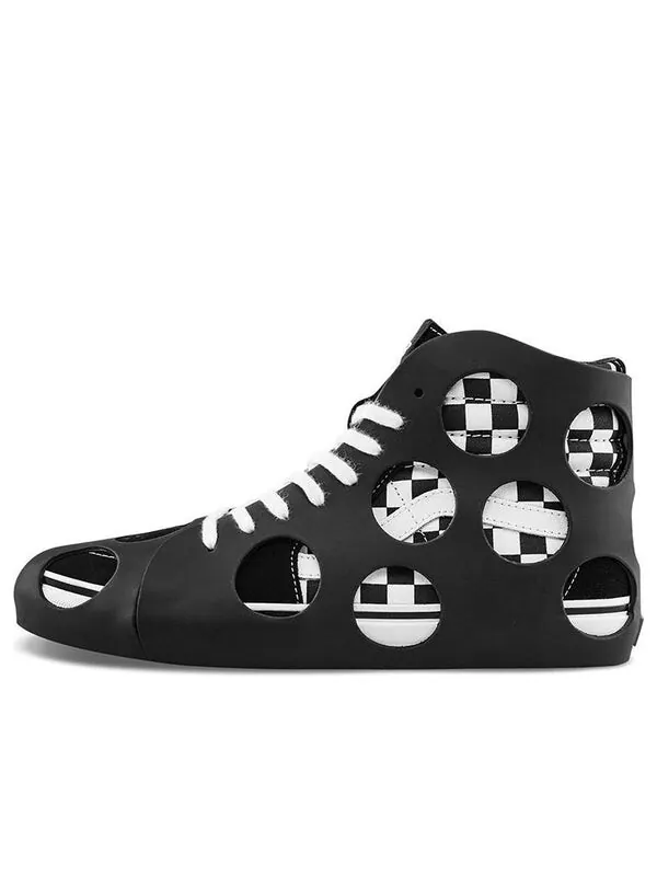 Кроссовки sk8-hi cage vlt lx 'polka dot checkered - black' Vans — изображение 1 из 4, черный/белый