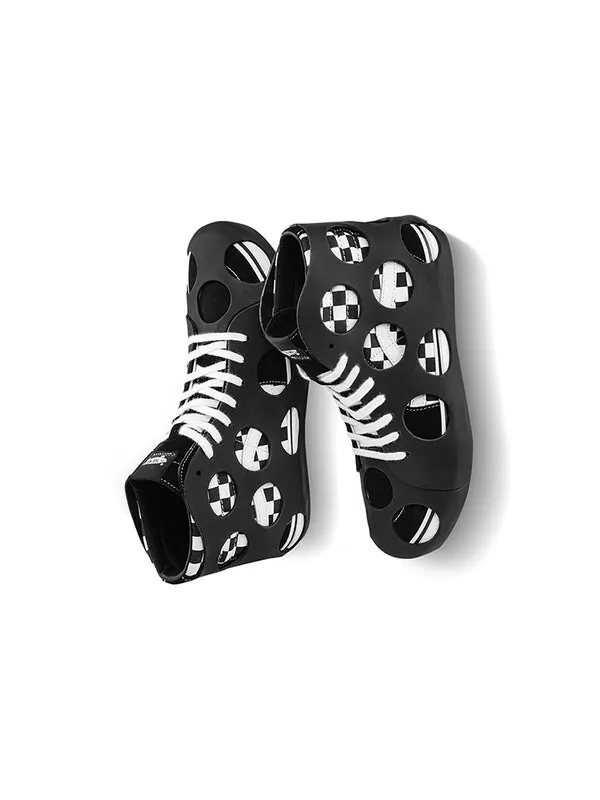 Кроссовки sk8-hi cage vlt lx 'polka dot checkered - black' Vans — изображение 4 из 4, черный/белый