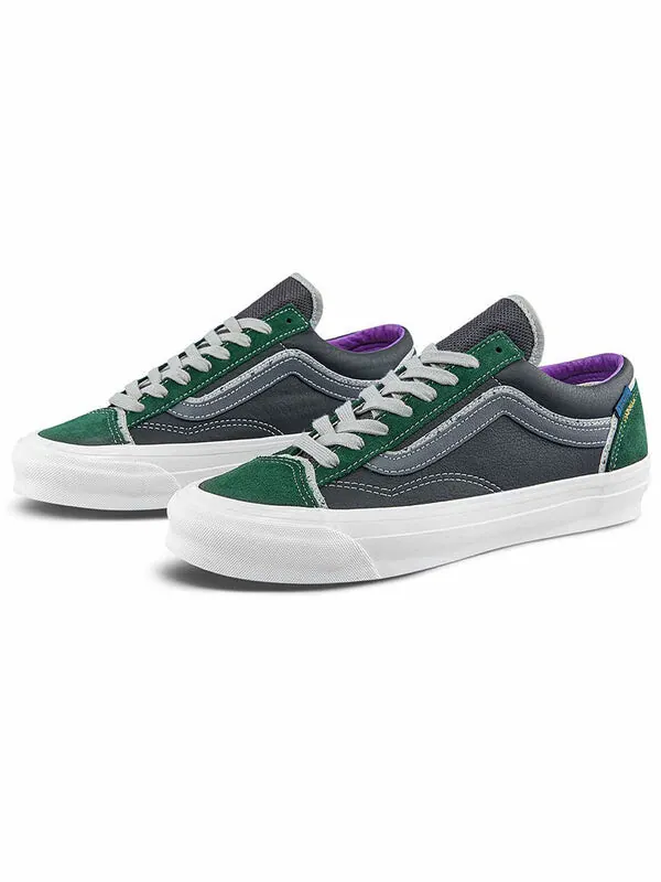 Кроссовки og style 36 ul lx 'black green' Vans — изображение 2 из 4, черный/зеленый