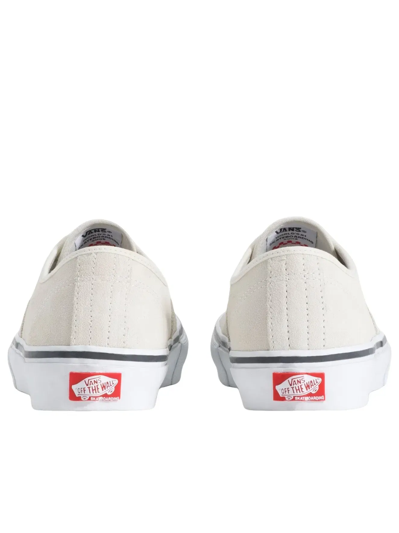 Мужские кеды Authentic с белым верхом и серой подошвой Vans — изображение 3 из 3, белый