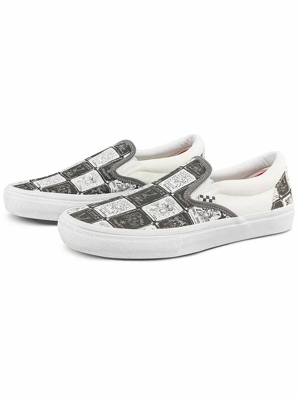 Кроссовки daniel johnston x skate slip-on 'cassette tape' Vans — изображение 2 из 4, черный/белый/серый