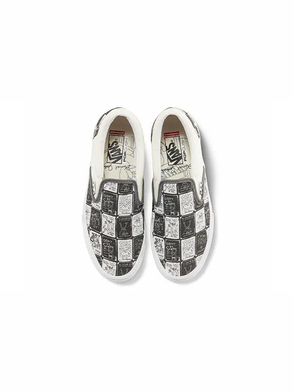 Кроссовки daniel johnston x skate slip-on 'cassette tape' Vans — изображение 3 из 4, черный/белый/серый