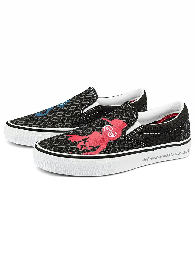 Кеды Vans Krooked x Skate Slip-On 'Natas For Ray Barbee' — изображение 2 из 5, красный