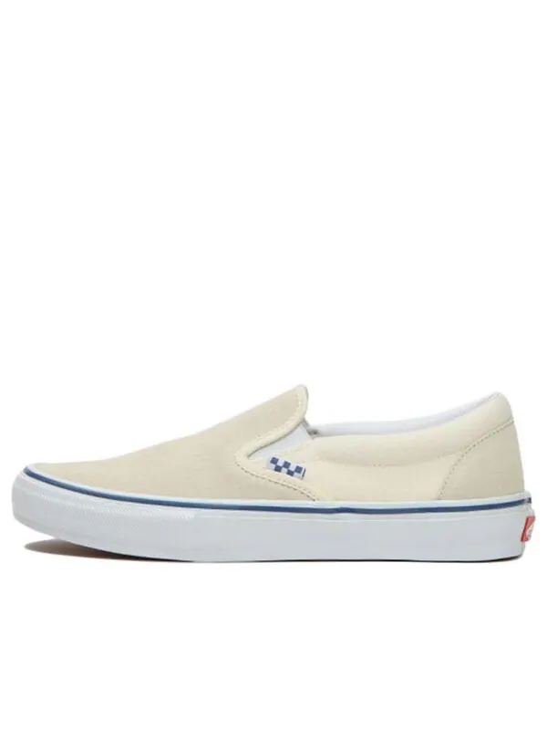 Кроссовки skate slip-on 'checkerboard - off white' Vans — изображение 1 из 4, хаки
