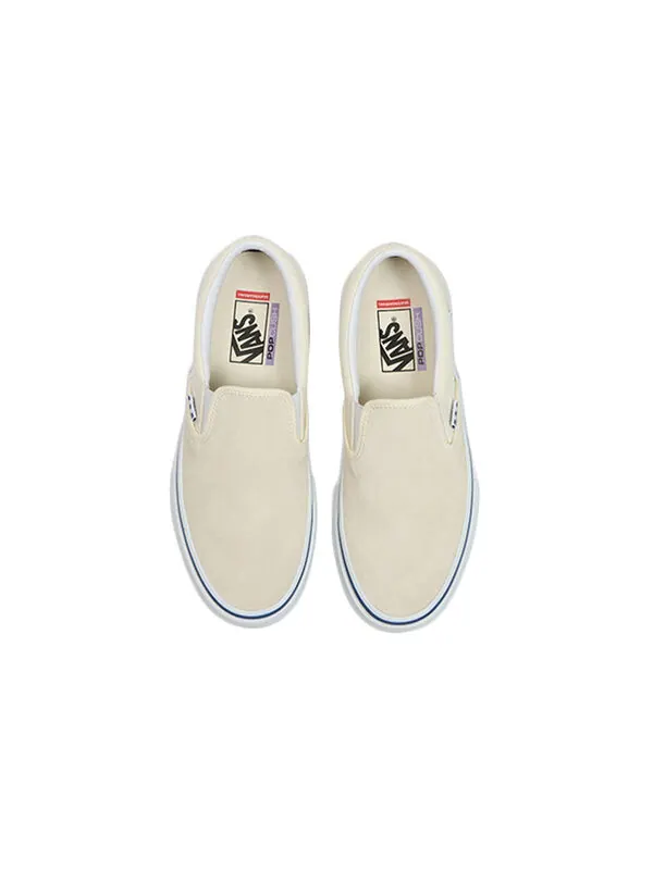 Кроссовки skate slip-on 'checkerboard - off white' Vans — изображение 3 из 4, хаки