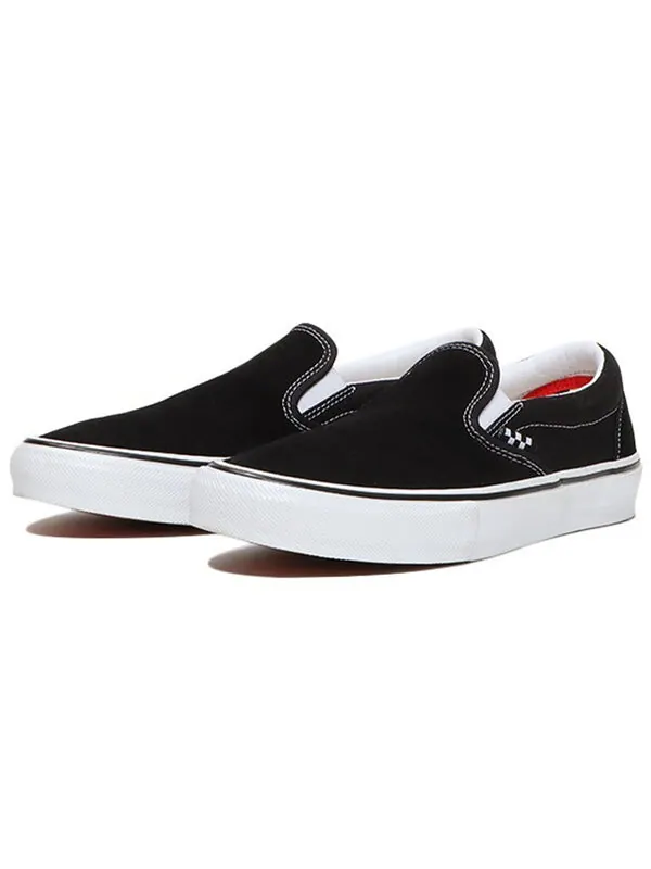 Кроссовки skate slip-on 'black checkerboard' Vans — изображение 2 из 4, черный/белый