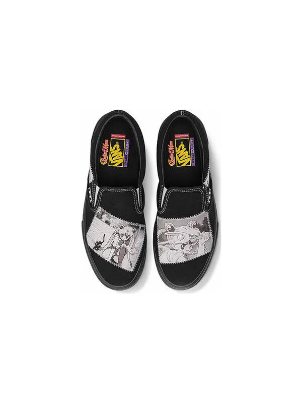 Кроссовки sailor moon x skate slip-on 'pretty guardian' Vans — изображение 4 из 4, черный