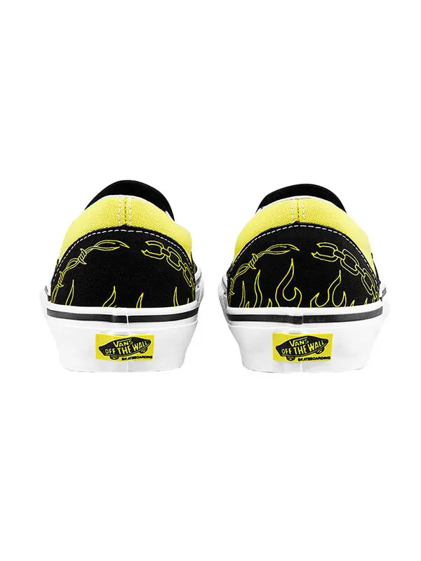 Кроссовки mike gigliotti x spongebob squarepants x skate slip-on 'black yellow' Vans — изображение 4 из 4, черный/желтый