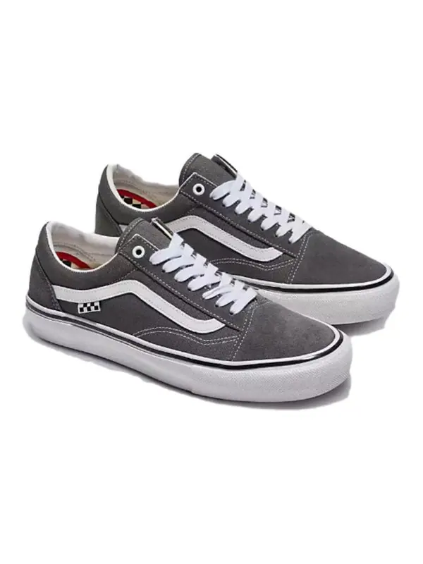 Кроссовки skate old skool 'pewter' Vans — изображение 2 из 4, серый/белый