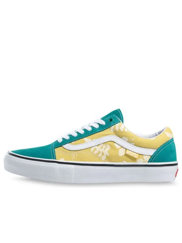 Кроссовки skate old skool 'aloha' Vans — изображение 1 из 4, зеленый/желтый