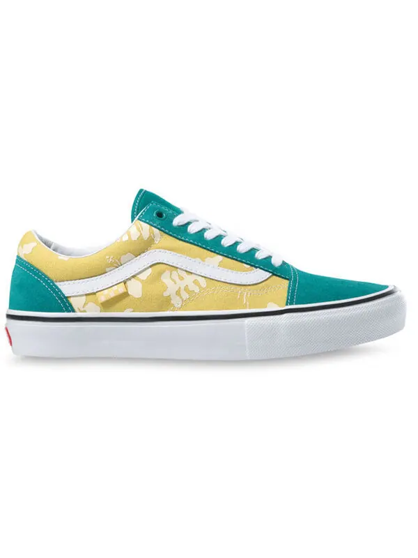 Кроссовки skate old skool 'aloha' Vans — изображение 2 из 4, зеленый/желтый