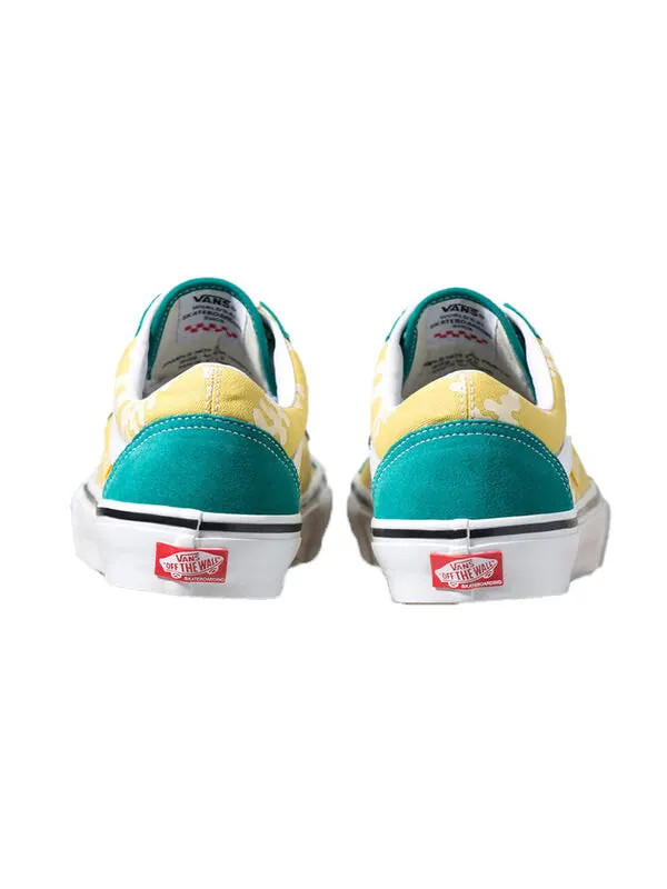 Кроссовки skate old skool 'aloha' Vans — изображение 3 из 4, зеленый/желтый