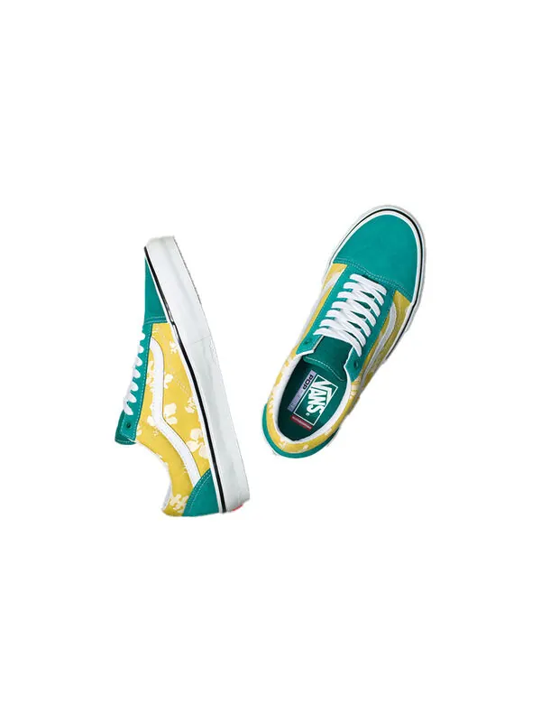 Кроссовки skate old skool 'aloha' Vans — изображение 4 из 4, зеленый/желтый