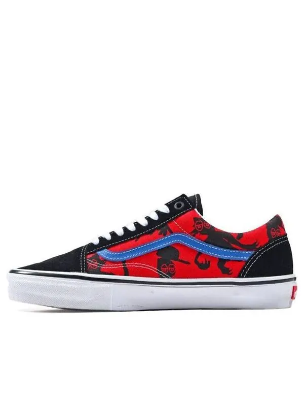 Кроссовки krooked x skate old skool 'natas for ray barbee' Vans — изображение 1 из 4, красный/синий/черный