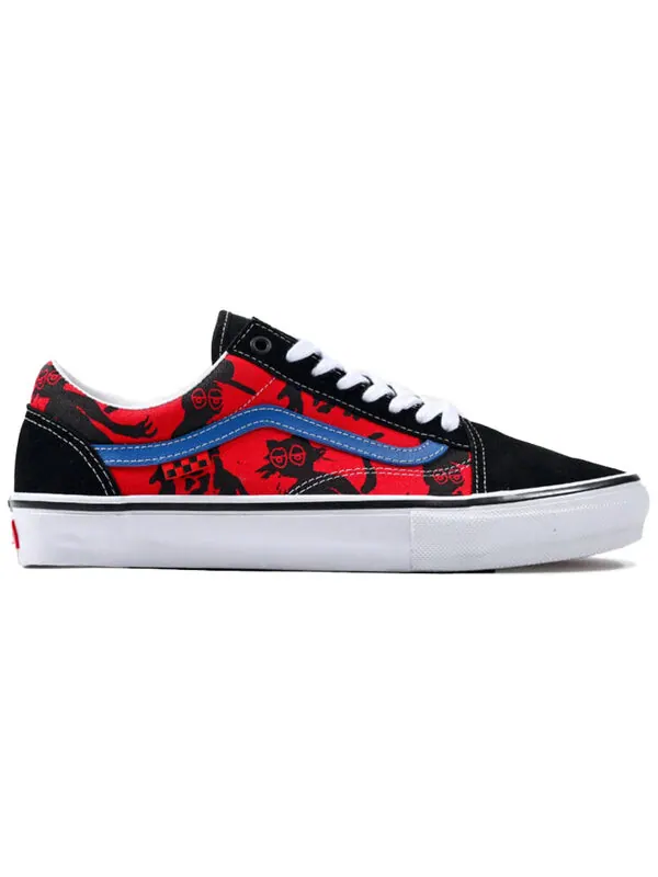 Кроссовки krooked x skate old skool 'natas for ray barbee' Vans — изображение 2 из 4, красный/синий/черный