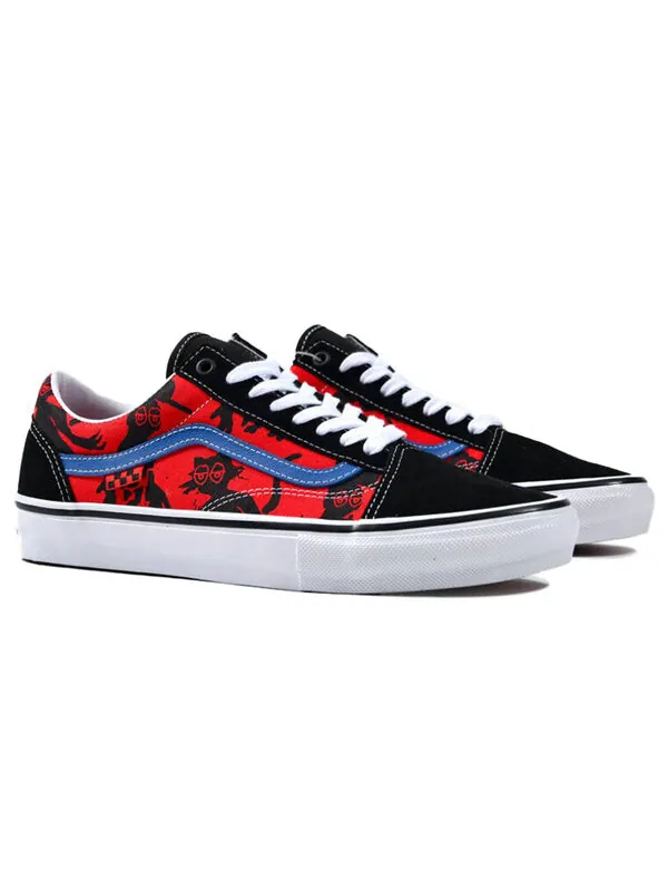 Кроссовки krooked x skate old skool 'natas for ray barbee' Vans — изображение 3 из 4, красный/синий/черный