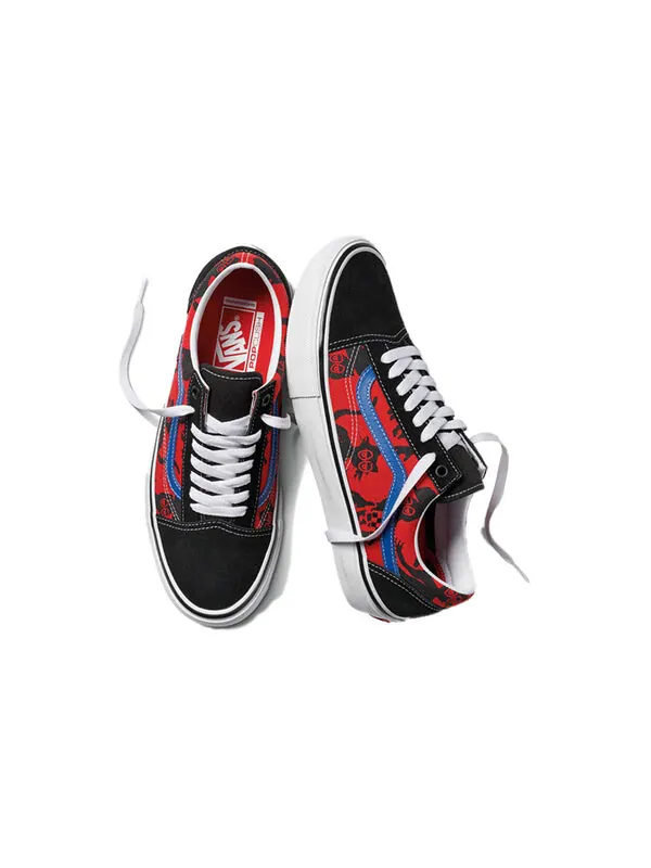 Кроссовки krooked x skate old skool 'natas for ray barbee' Vans — изображение 4 из 4, красный/синий/черный