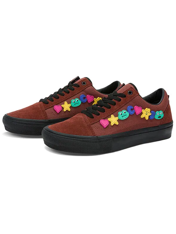 Кроссовки frog skateboards x skate old skool 'brown' Vans — изображение 2 из 4, коричневый
