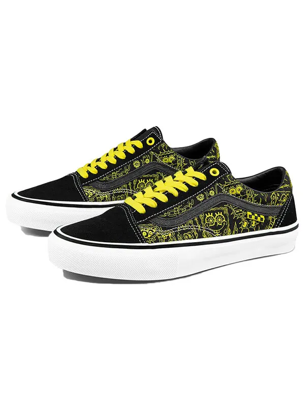 Кроссовки mike gigliotti x spongebob squarepants x skate old skool 'black yellow' Vans — изображение 2 из 4, черный/желтый