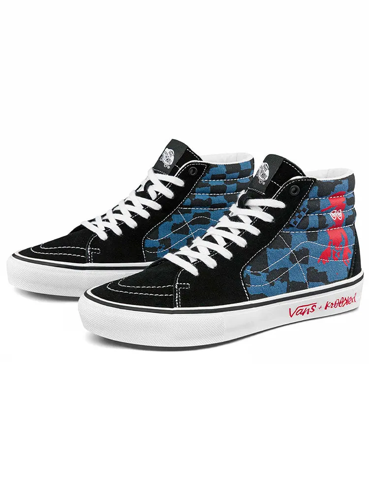 Кеды Vans Krooked x Skate SK8-HI 'Natas For Ray Barbee' — изображение 2 из 5, синий