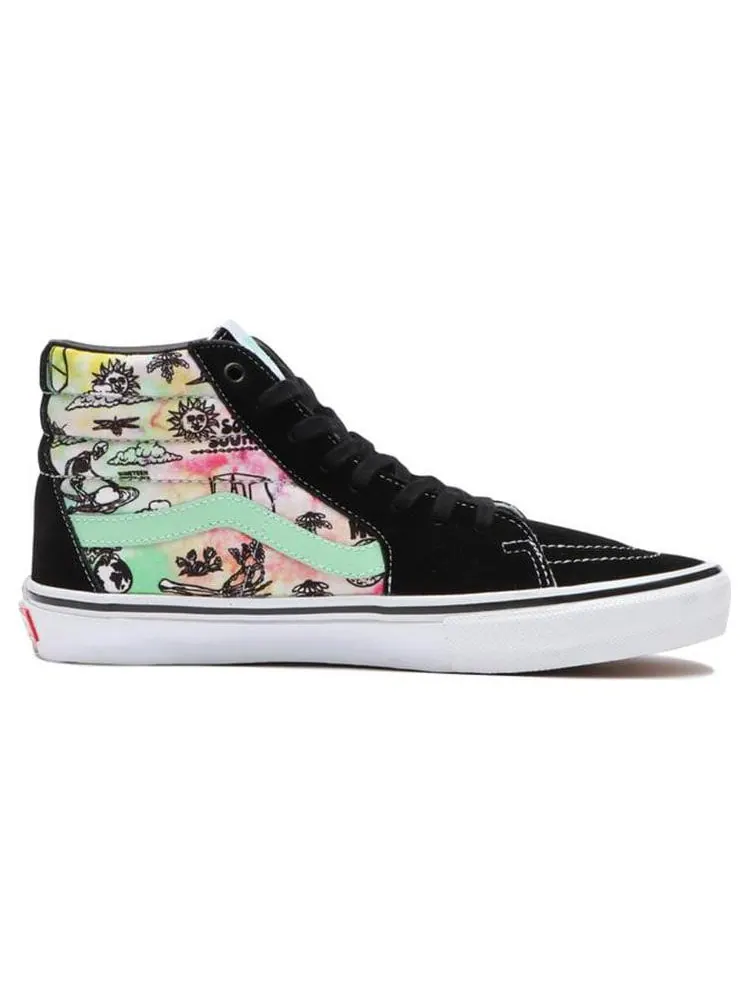 Кеды Vans Shroom Doom Skate Sk8-hi BLACKWHITEYELLOWPINKGREEN — изображение 2 из 6, белый
