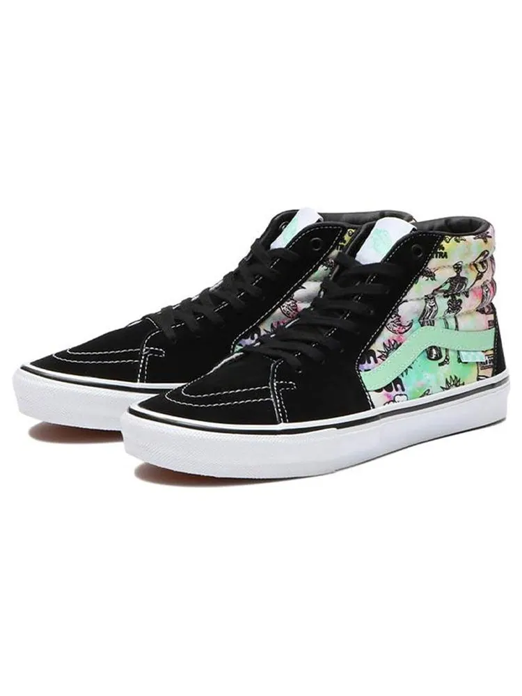 Кеды Vans Shroom Doom Skate Sk8-hi BLACKWHITEYELLOWPINKGREEN — изображение 3 из 6, белый