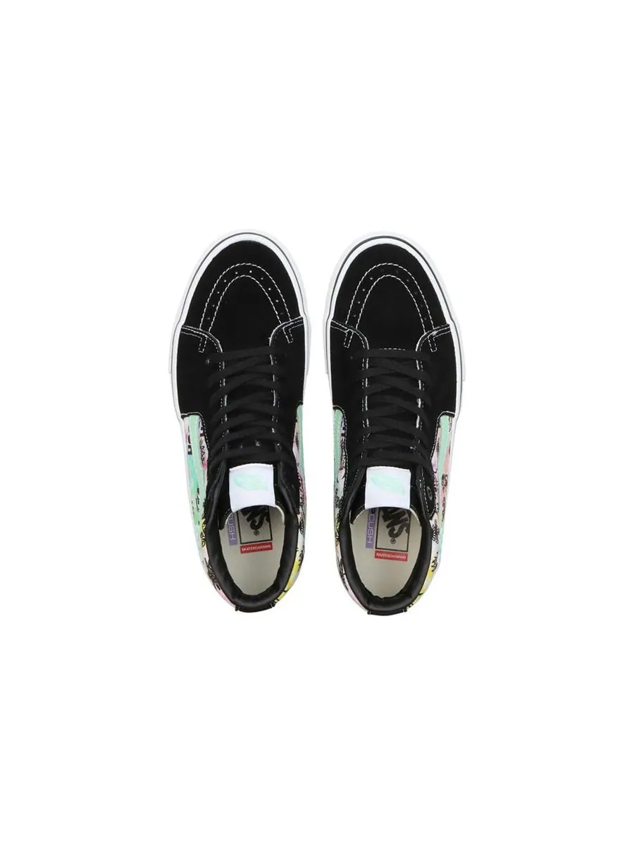 Кеды Vans Shroom Doom Skate Sk8-hi BLACKWHITEYELLOWPINKGREEN — изображение 4 из 6, белый