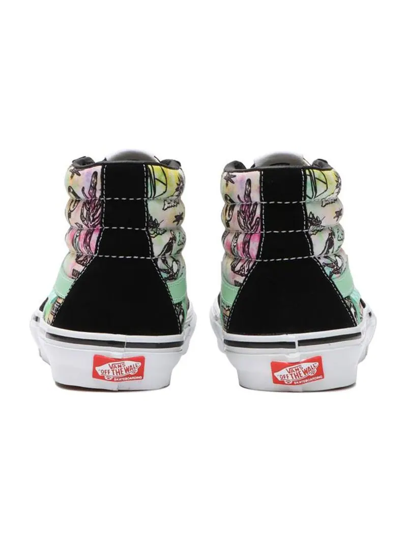 Кеды Vans Shroom Doom Skate Sk8-hi BLACKWHITEYELLOWPINKGREEN — изображение 5 из 6, белый