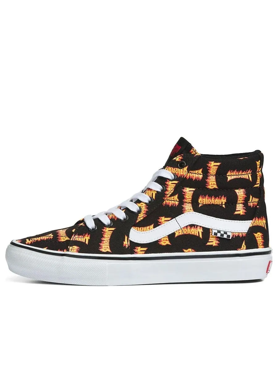 Кеды Thrasher x Vans Sk8-hi 'Black Yellow' — изображение 1 из 4, черный