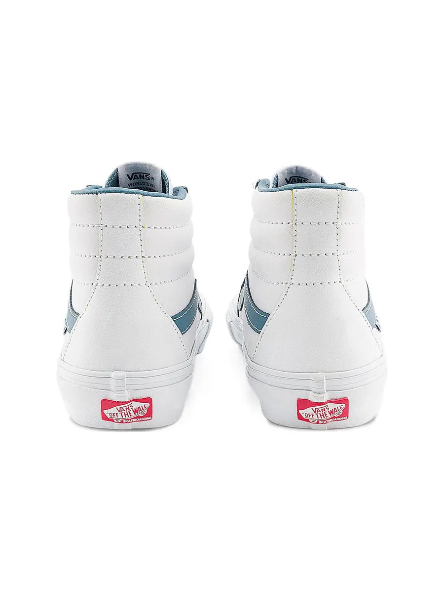 Кроссовки Vans SK8-Hi 'White Blue' — изображение 4 из 5, белый