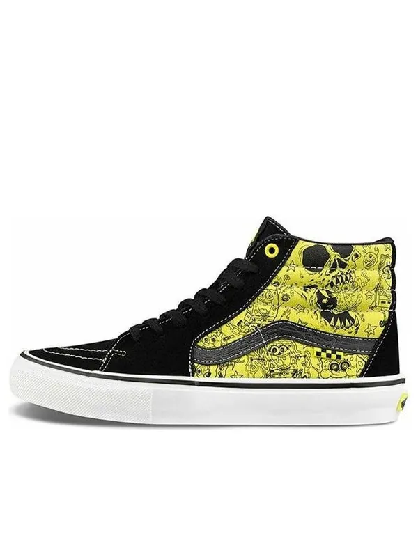 Кроссовки mike gigliotti x spongebob squarepants x skate sk8-hi 'black yellow' Vans — изображение 1 из 4, черный/желтый