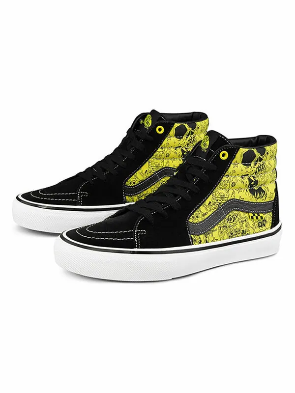Кроссовки mike gigliotti x spongebob squarepants x skate sk8-hi 'black yellow' Vans — изображение 2 из 4, черный/желтый