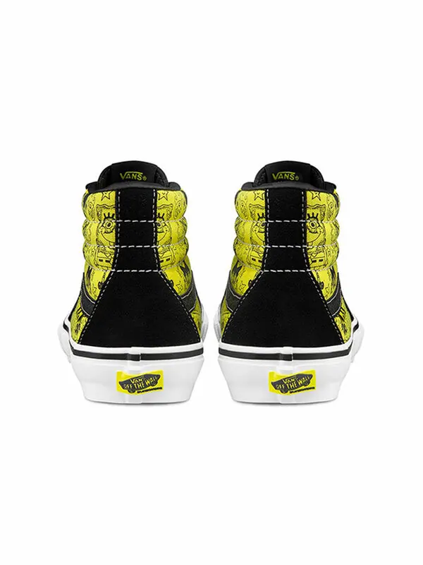 Кроссовки mike gigliotti x spongebob squarepants x skate sk8-hi 'black yellow' Vans — изображение 4 из 4, черный/желтый