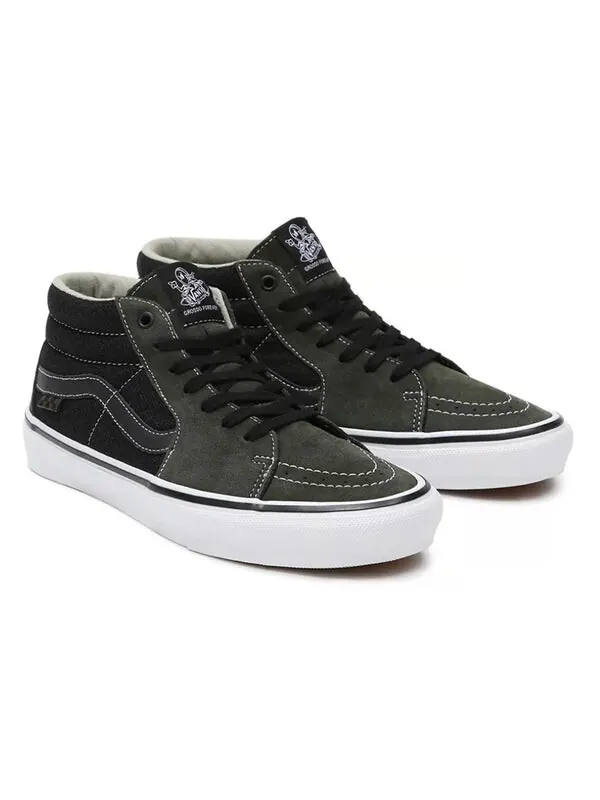 Кроссовки skate grosso mid 'forest night' Vans — изображение 3 из 4, черный/зеленый/белый