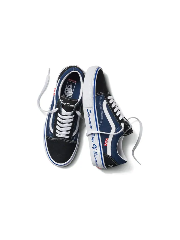 Кроссовки boys of summer x old skool black/blue Vans — изображение 3 из 4, черный/синий