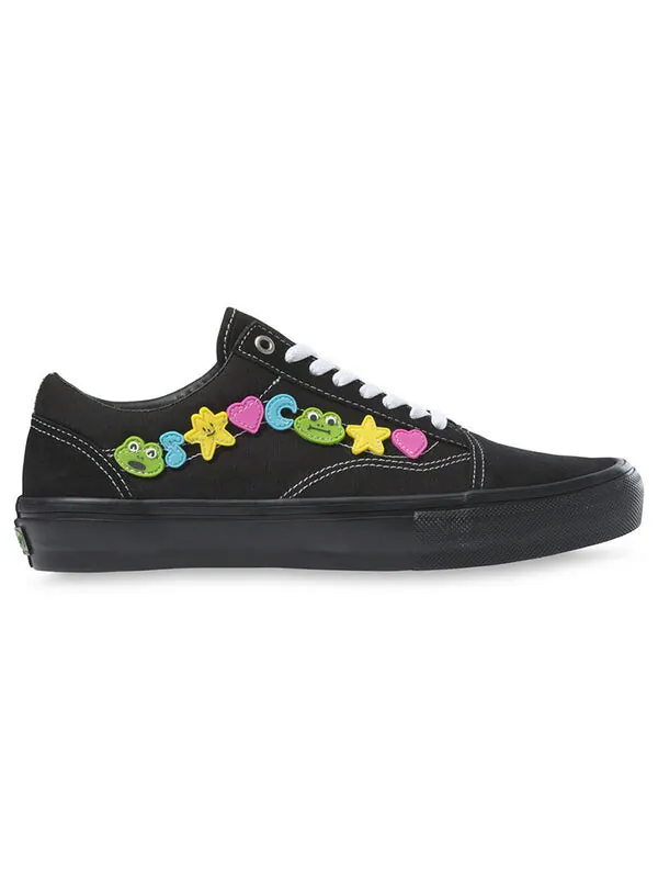 Кроссовки frog skateboards x skate old skool 'black' Vans — изображение 2 из 4, черный