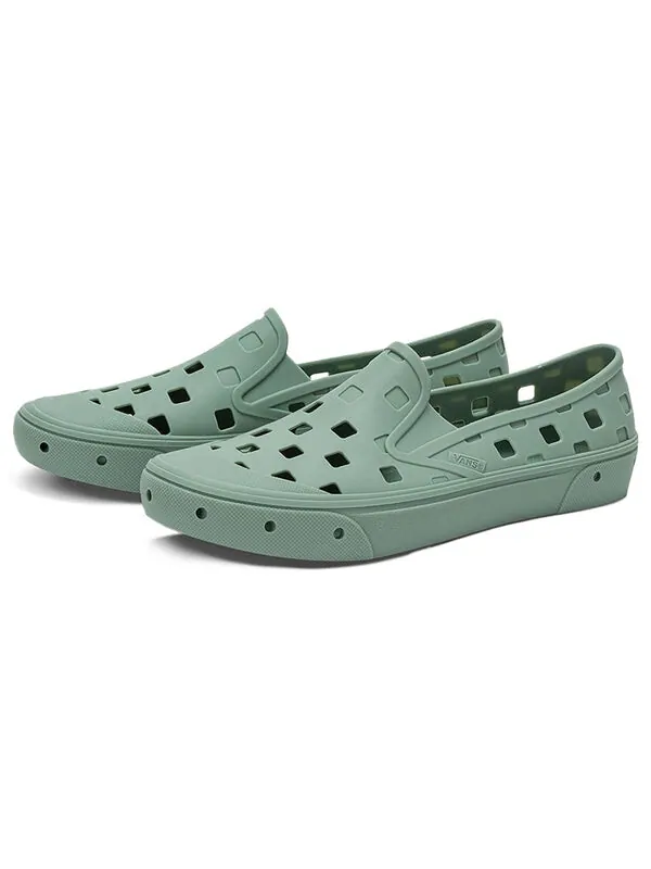 Кроссовки trek slip-on low tops casual skateboarding shoes blue Vans — изображение 2 из 4, синий