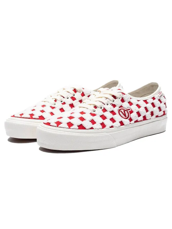 Кроссовки vault authentic one-piece lx plaid red/white Vans — изображение 2 из 4, красный/белый