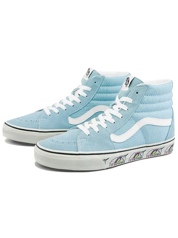 Кроссовки sk8-hi casual skateboarding shoes navy blue Vans — изображение 3 из 4, синий