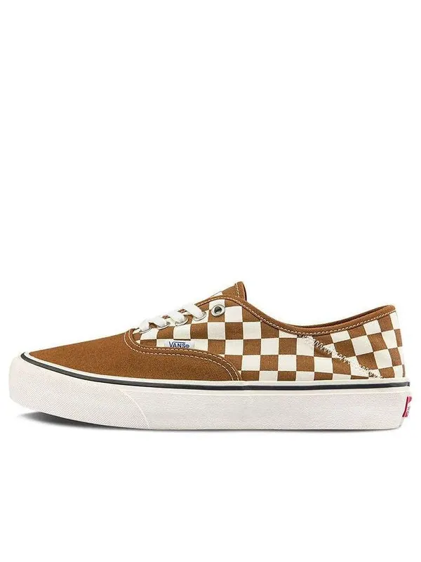 Кроссовки authentic low tops casual skateboarding shoes brown white Vans — изображение 1 из 4, темный коричневый/белый