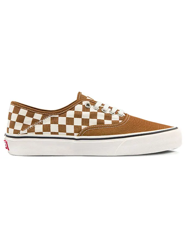 Кроссовки authentic low tops casual skateboarding shoes brown white Vans — изображение 2 из 4, темный коричневый/белый