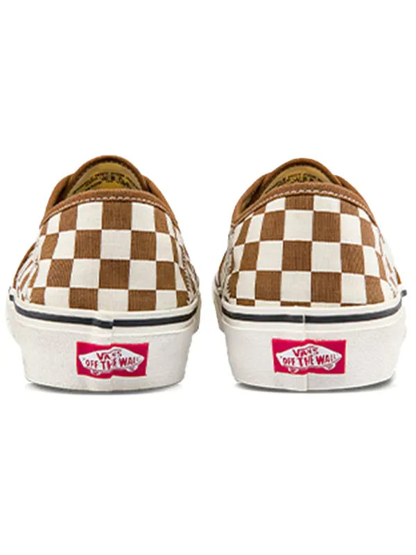 Кроссовки authentic low tops casual skateboarding shoes brown white Vans — изображение 3 из 4, темный коричневый/белый