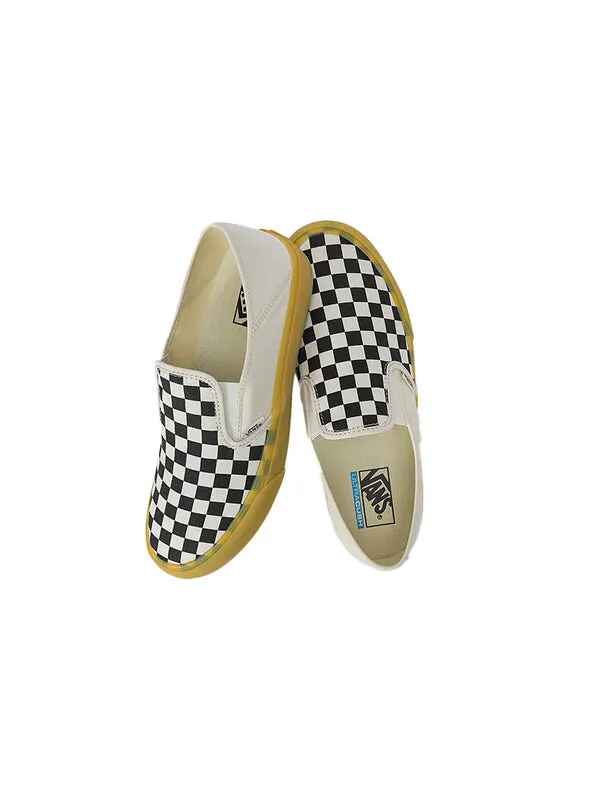 Кроссовки slip-on casual low tops skateboarding shoes black white Vans — изображение 4 из 4, белый