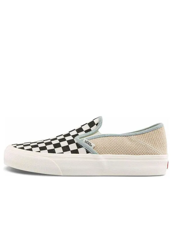 Кроссовки slip-on sf stylish casual skate shoes black white brown grid 'black white brown' Vans — изображение 1 из 4