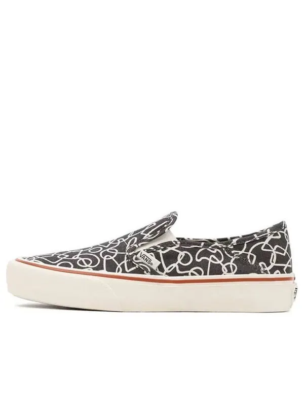 Кроссовки slip-on sf 'textured waves' Vans — изображение 1 из 4, черный/белый