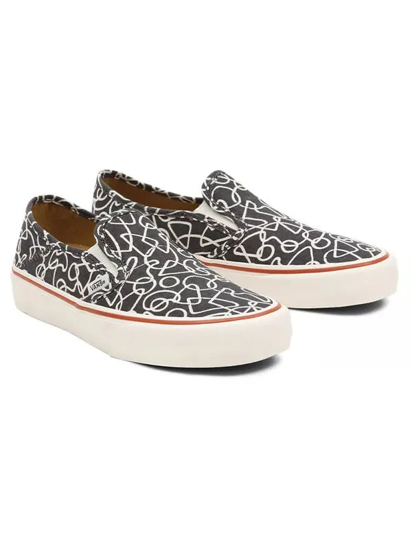 Кроссовки slip-on sf 'textured waves' Vans — изображение 3 из 4, черный/белый