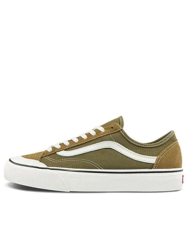 Кроссовки style 36 lightweight wear-resistant low top casual skate shoes military green Vans — изображение 1 из 4
