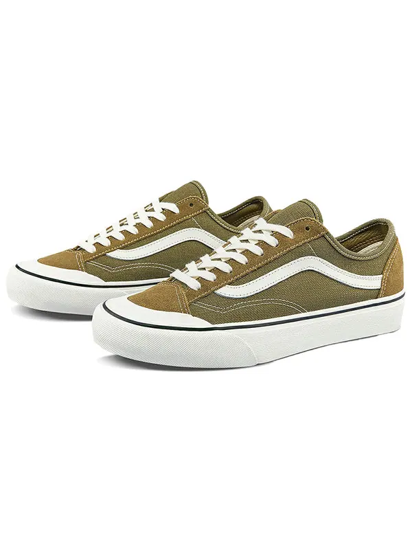 Кроссовки style 36 lightweight wear-resistant low top casual skate shoes military green Vans — изображение 2 из 4