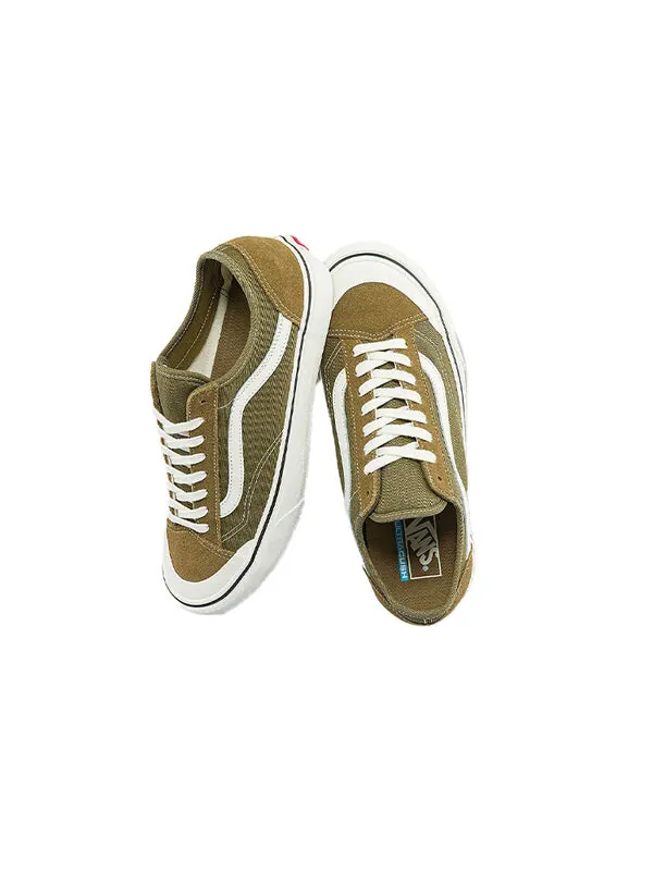 Кроссовки style 36 lightweight wear-resistant low top casual skate shoes military green Vans — изображение 4 из 4
