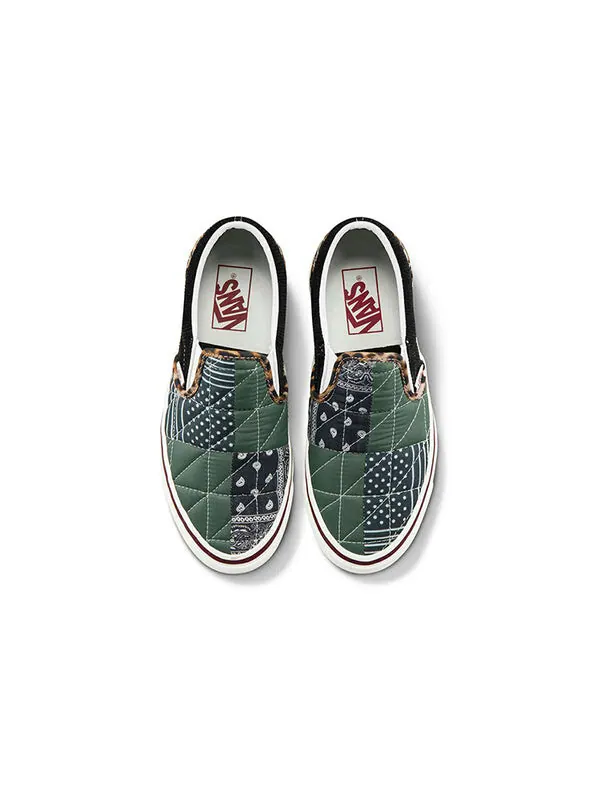 Кроссовки classic slip-on 98 dx 'anaheim factory - quilted mix' Vans — изображение 3 из 4, черный/зеленый